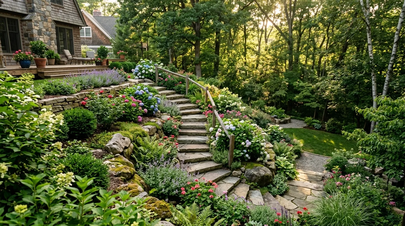 Stone Steps and Groundcover